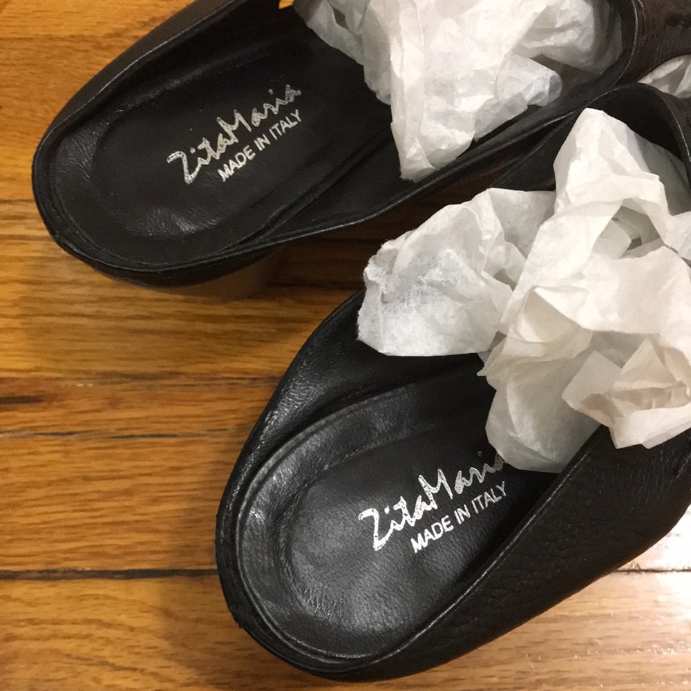 Open Toe Leather Mules - image 6